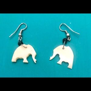 Handmade Elephant Earrings-Never Worn